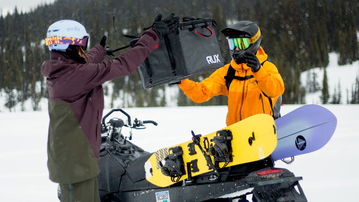 Attaching  RUX 70L to a snowmobile